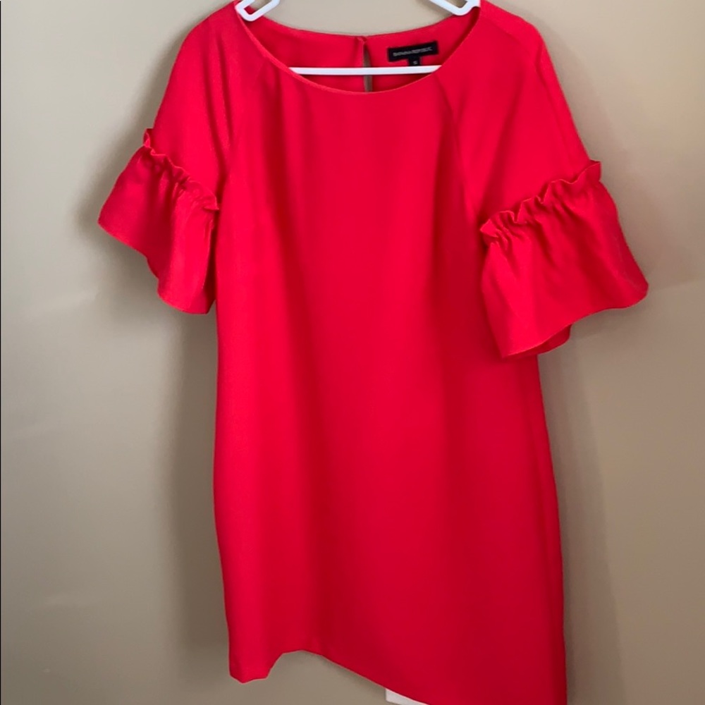 Pink ruffle sleeve Banana Republic Dress